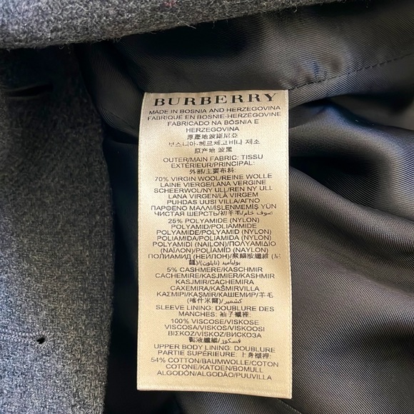 Burberry Brit Funnel Neck Wool Cashmere Trench Coat - Picture 6 of 9